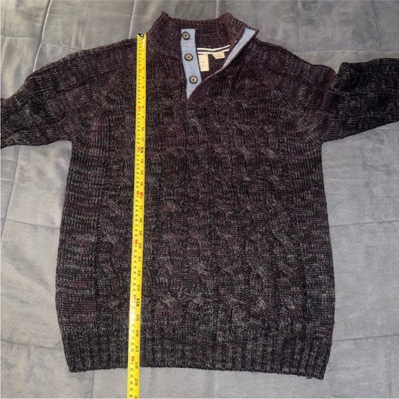 Weatherproof Men's Dark Brown Button Up Sweater - Picture 5 of 6